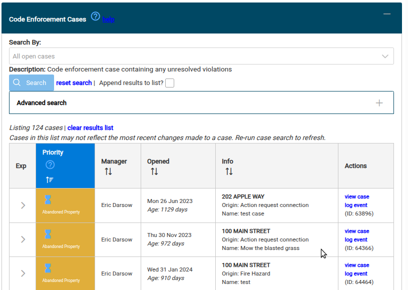 case search detail